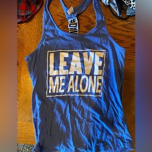 Blue yoga tank top medium